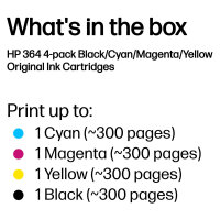 HP Tinte 364 N9J73AE Multipack (BK/C/M/Y)