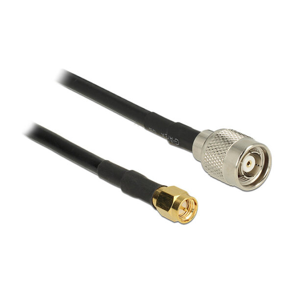 Delock Antennenkabel RP-TNC Stecker > SMA Stecker RG-58 C/U 5 m