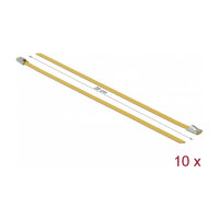 Delock Edelstahlkabelbinder L 200 x B 4,6 mm gelb 10...