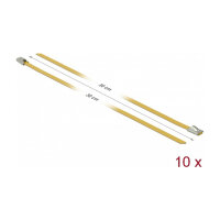 Delock Edelstahlkabelbinder L 300 x B 4,6 mm gelb 10...