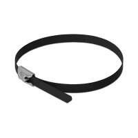Delock Edelstahlkabelbinder L 300 x B 4,6 mm schwarz 10...