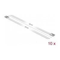 Delock Edelstahlkabelbinder L 400 x B 7,9 mm weiß...