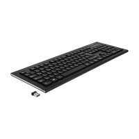 Delock USB Tastatur 2,4 GHz kabellos schwarz (Water-Drop )