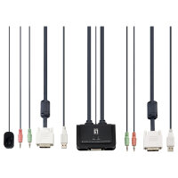 KVM Switch 2x DVI/USB KVM-0260 V2 mit Audio