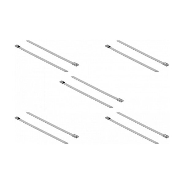 Delock Edelstahlkabelbinder L 300 x B 7,9 mm 10 Stück