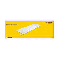 Delock USB Tastatur 2,4 GHz kabellos weiß (flach)