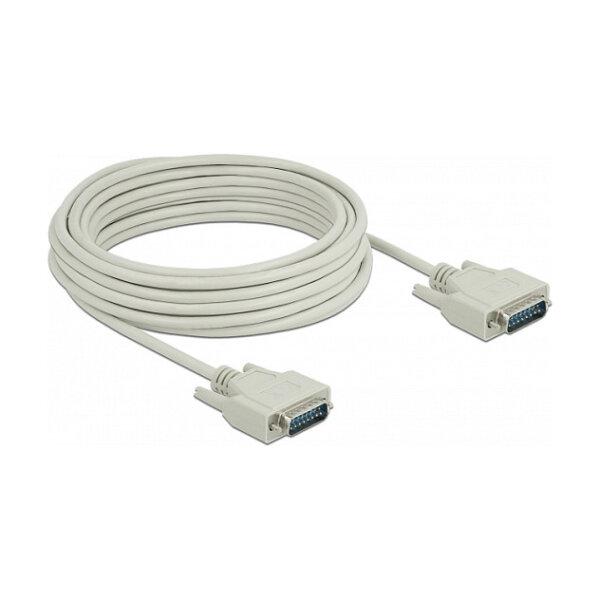 Delock Serielles Kabel D-Sub15 Stecker zu Stecker 10 m