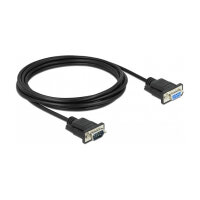 Delock RS-232 Kabel Seriell D-Sub9 Stecker zu Buchse mit schmalem Steckergehäuse 3 m