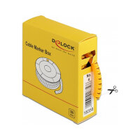 Delock Kabelmarker Box, Nr: 4, gelb, 500 Stück