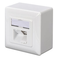 DIGITUS Aufputzdose Cat6a 2xRJ45 geschirmt Signalweiß