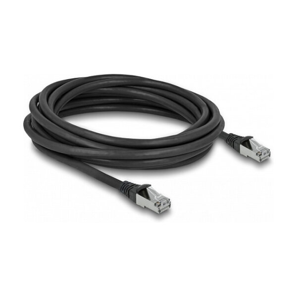 Delock RJ45 Netzwerkkabel Cat.6A S/FTP PUR Outdoor 5 m schwarz