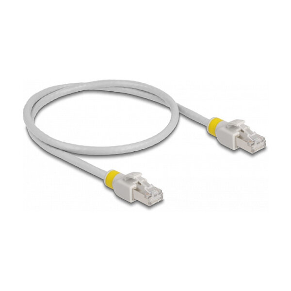 Delock Netzwerkkabel RJ45 Cat.6A S/FTP mit farbigen Clips 0,5 m