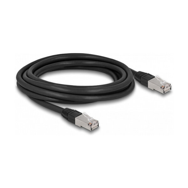 Delock RJ45 Netzwerkkabel Cat.6A S/FTP PE Outdoor 3 m schwarz