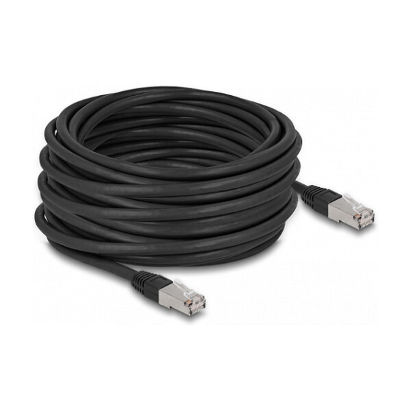 Delock RJ45 Netzwerkkabel Cat.6A S/FTP PE Outdoor 15 m schwarz