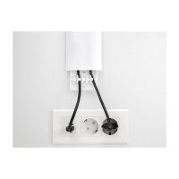 Delock Kabelkanal selbstklebend mit Kabelbefestigung 85 x 10 mm - Länge 300 mm 2 Stück weiß