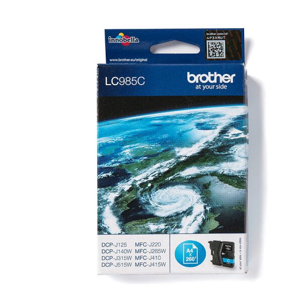 Brother Tinte LC-985C Cyan bis zu 260 Seiten nach ISO/IEC 24711