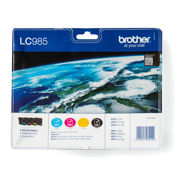 Brother Tinte LC-985 Value Pack (BK/C/M/Y)