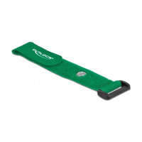 Delock Klett-Kabelbinder mit Schlaufe und Befestigungsöse L 190 x B 25 mm grün 5 Stück
