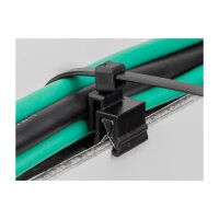 Delock Kabelbinder mit Befestigungsclip L 200 x B 4,8 mm schwarz 50 Stück