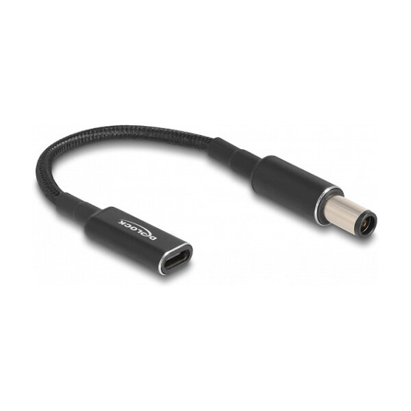 Delock Adapterkabel für Notebook Ladekabel USB Type-C™ Buchse zu HP 7,4 x 5,0 mm Stecker 15 cm