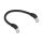 Delock RJ45 Netzwerkkabel Cat.6A S/FTP 45° nach unten gewinkelt 0,25 m schwarz