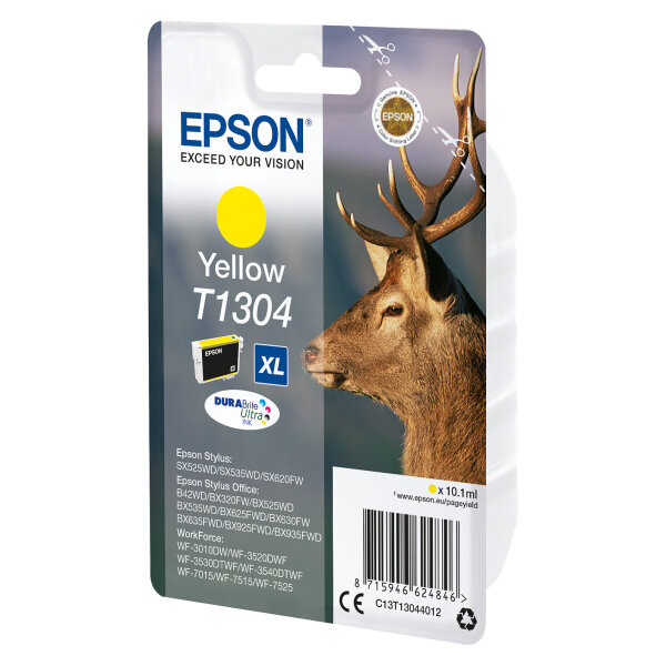 Epson Tinte 1LB T1304 ink cartridge yellow extra high capacity 10.1ml 1-pack blister without alarm - DURABrite Ultra Ink