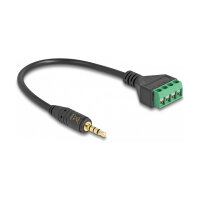 Delock Kabel Klinkenstecker 3,5 mm 4 Pin zu Terminalblock...