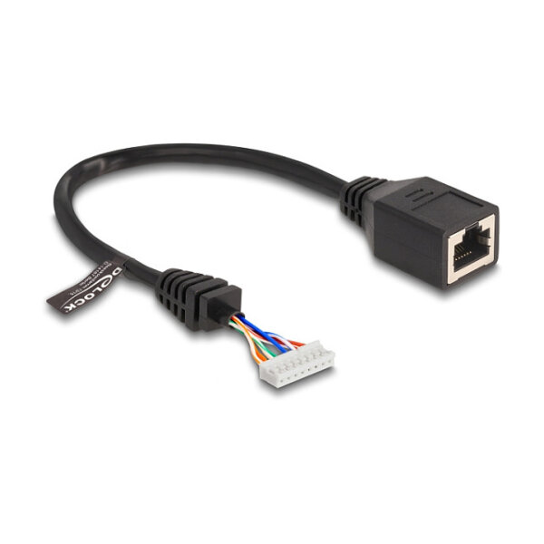Delock Kabel RJ45 Buchse zu Pfostenbuchse 2,00 mm 8 Pin Cat.5e 23 cm schwarz