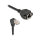 Delock Netzwerk Verlängerungskabel S/FTP Stecker RJ45 Stecker 90° gewinkelt zu RJ45 Einbaubuchse Cat.6A 1 m schwarz