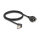 Delock Netzwerk Verlängerungskabel S/FTP Stecker RJ45 Stecker 90° gewinkelt zu RJ45 Einbaubuchse Cat.6A 1 m schwarz