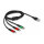 Delock USB Ladekabel 3 in 1 Typ-A zu 2 x Lightning™ / USB Type-C™ 1 m
