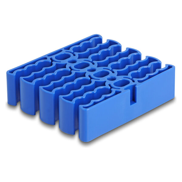 Delock Kabel-Organizer mit 24 Kabeleinführungen blau