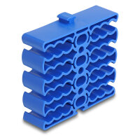 Delock Kabel-Organizer mit 24 Kabeleinführungen blau