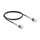 Delock RJ45 Netzwerkkabel mit doppeltem Knickschutz Cat.6A UTP Slim 1 m schwarz