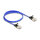 Delock RJ45 Flachband Netzwerkkabel mit Geflechtmantel Cat.6A U/FTP 0,5 m blau
