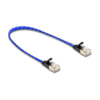 Delock RJ45 Flachband Netzwerkkabel mit Geflechtmantel...