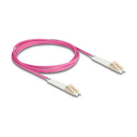 Delock LWL Kabel LC Duplex zu LC Duplex Multimode OM4 winkelbar 2 m