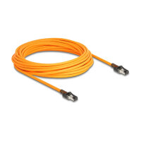 Delock RJ45 Netzwerkkabel mit USB Type-C™ Portfinder Funktion Self Tracing Cat.6A S/FTP 10 m orange