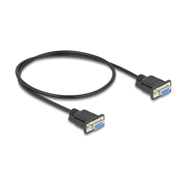 Delock RS-232 Kabel Seriell D-Sub9 Buchse zu Buchse mit schmalem Steckergehäuse 0,5 m