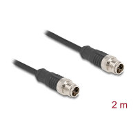 Delock M12 Kabel X-kodiert 8 Pin Stecker zu Stecker PVC 2 m