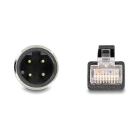 Delock M12 Kabel D-kodiert 4 Pin Stecker zu RJ45 Stecker...