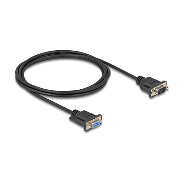 Delock RS-232 Kabel Seriell D-Sub9 Stecker zu Buchse mit schmalem Steckergehäuse 2 m
