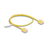 Delock RJ45 Netzwerkkabel Cat.6 UTP Ultra Slim 0,5 m gelb...