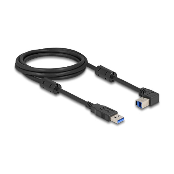 Delock USB 5 Gbps Kabel Typ-A Stecker zu Typ-B Stecker 90° oben gewinkelt 2 m