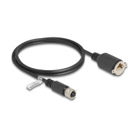 Delock M12 Kabel D-kodiert 4 Pin Buchse zu RJ45 Buchse...