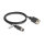 Delock M12 Kabel D-kodiert 4 Pin Buchse zu RJ45 Buchse zum Einbau Cat.5e FTP 1 m schwarz