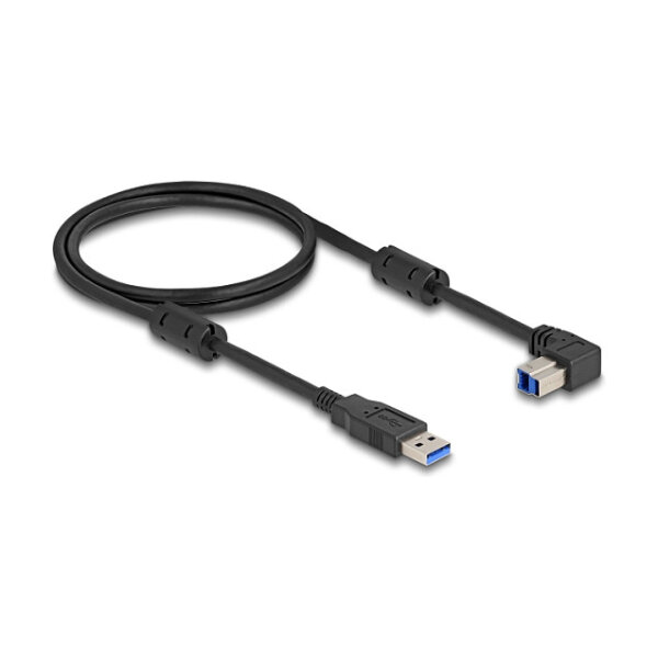 Delock USB 5 Gbps Kabel Typ-A Stecker zu Typ-B Stecker 90° unten gewinkelt 1 m