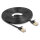 Delock RJ45 Netzwerkkabel Cat.6A Stecker zu Stecker mit robuster Rastnase und Cat.7 Rohflachbandkabel U/FTP 5 m schwarz
