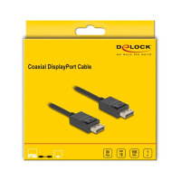 Delock Koaxiales DisplayPort Kabel 16K 60 Hz 80 Gbps 1 m