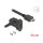 Delock Keystone Modul HDMI Einbaubuchse 45° gewinkelt zu HDMI Stecker mit 30 cm Kabel 8K 60 Hz schwarz